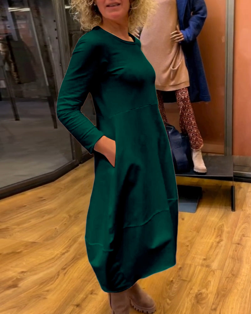 Robe élégante de couleur unie