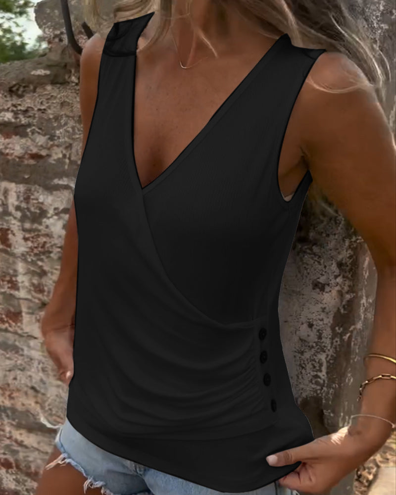 Gilet Polyvalent avec Boutons et Sans Manches