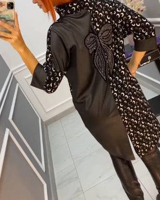 Robe papillon imprimée décontractée