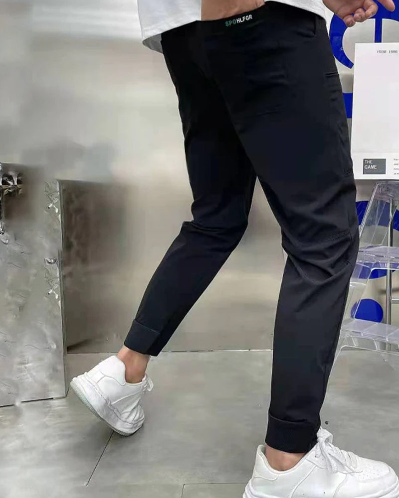 Pantalon multi-poches à haute extensibilité pour hommes