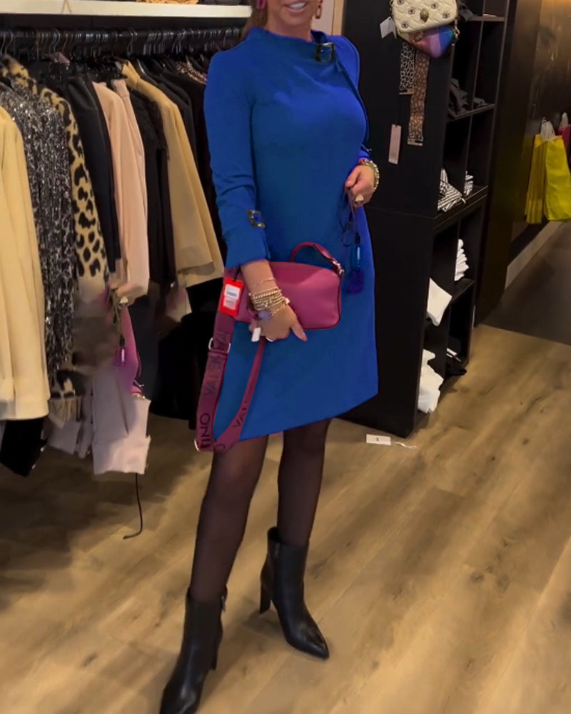 Robe élégante à col rond