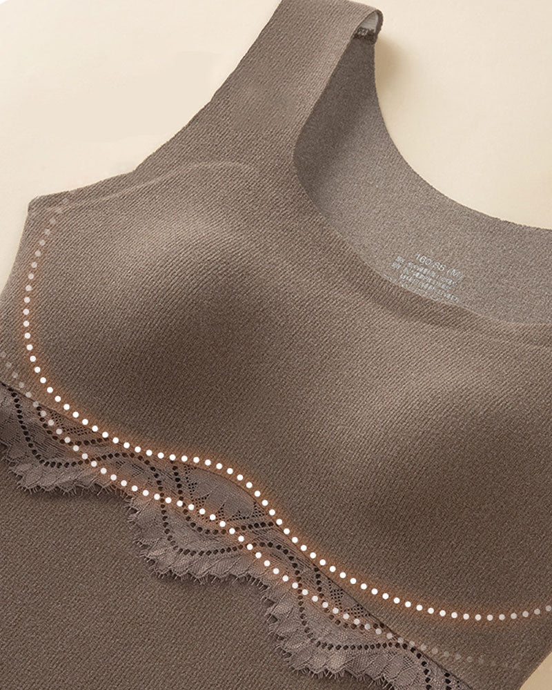 Débardeur Sans Couture Thermique Soutien-Gorge Intégré