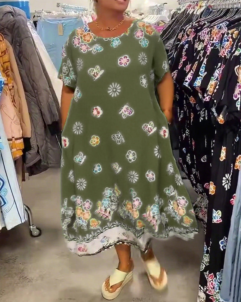 Robe Imprimée Ample Oversize
