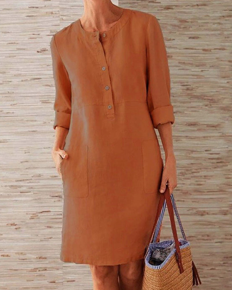 Robe élégante de couleur unie