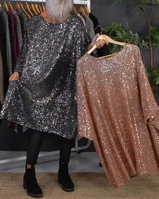Robe ample à sequins de vacances