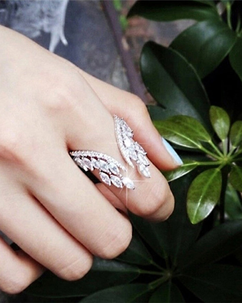 Bague et bracelet ailes d'ange