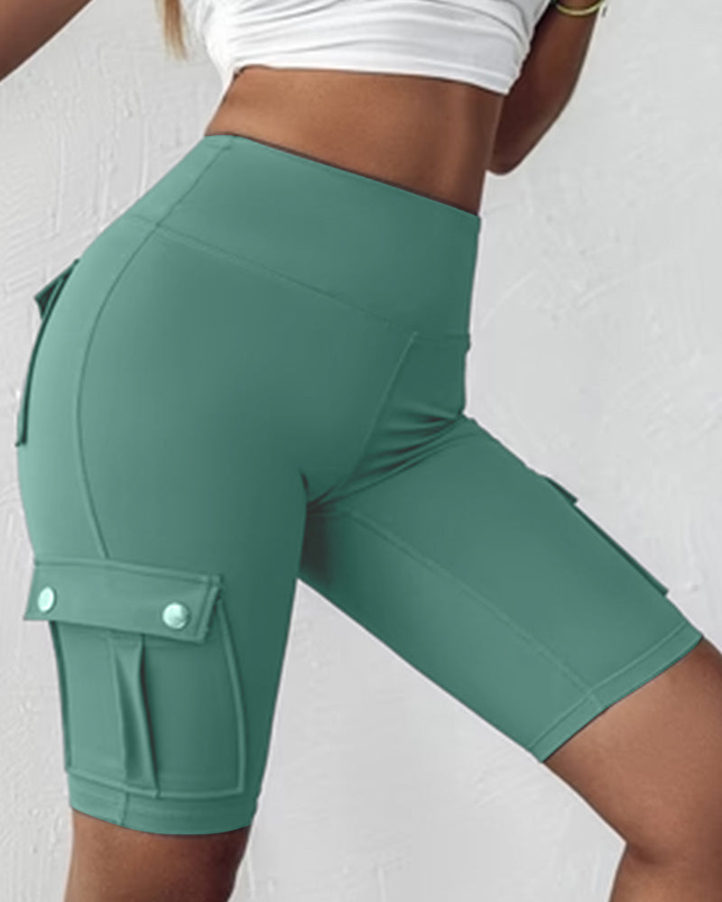 Short taille haute avec poches