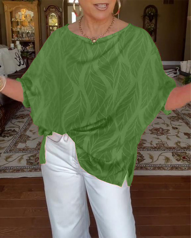 Blouse Col Rond Ample Imprimé