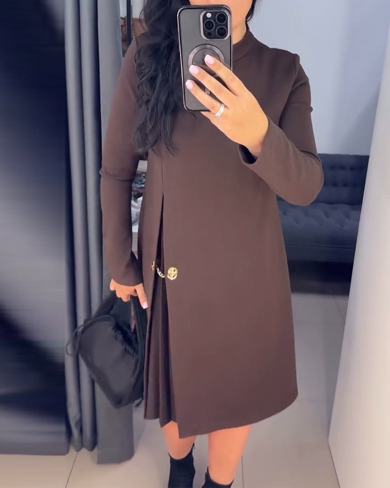 Robe Élégante À Patchwork Peint