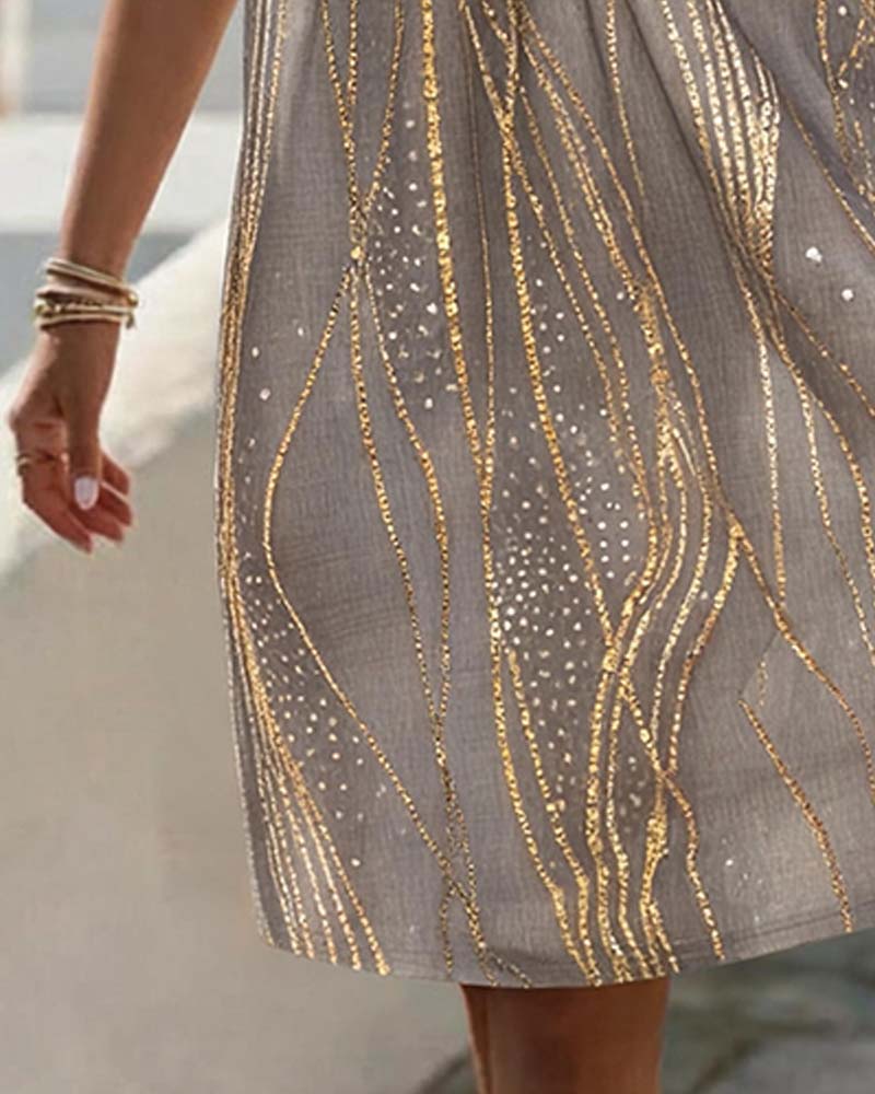 Robe Col V Ligne Sans Manches