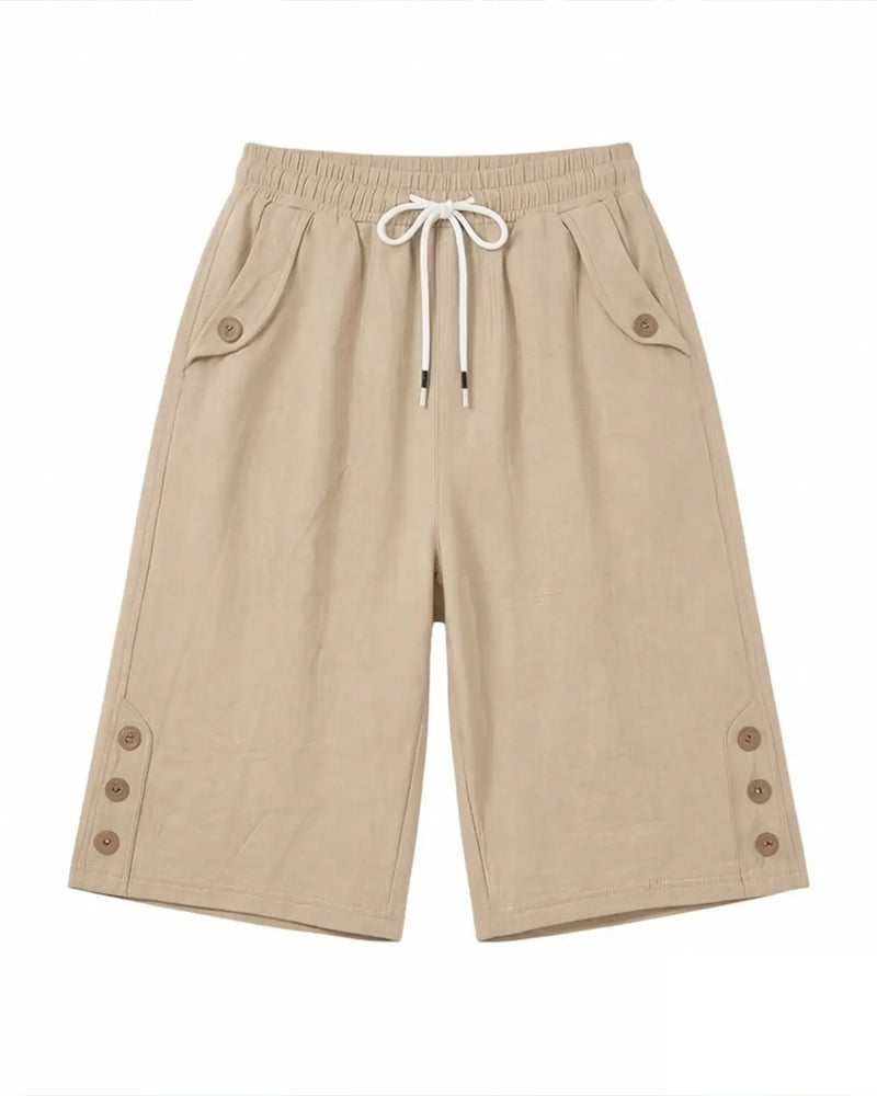 Pantalon Cordon De Serrage Décontracté Court