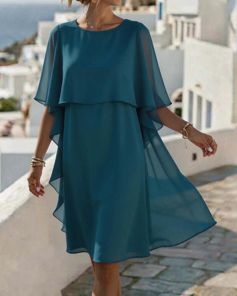 Robe Unie Décontractée Droit