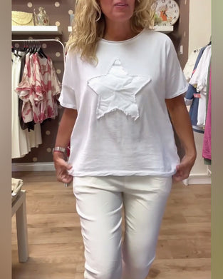 T-shirt décontracté ample à col rond