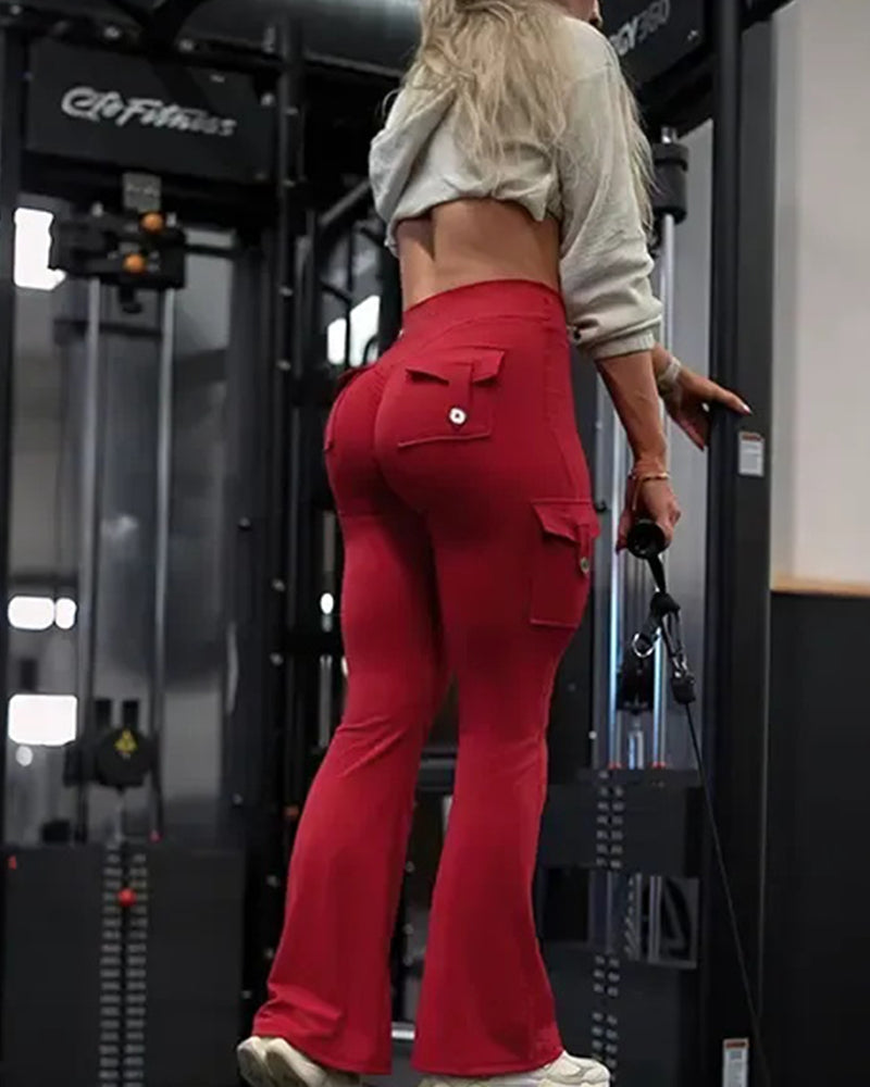 Pantalon Mode Yoga Évasé