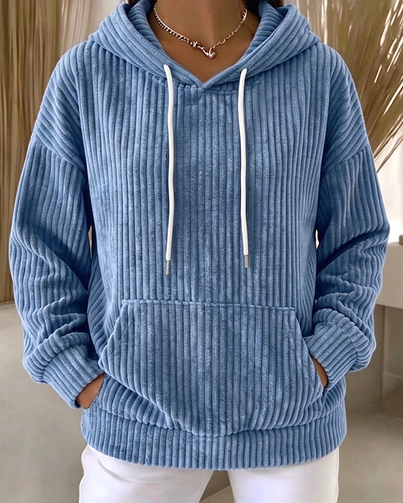 Hoodie Unie Cordon Décontracté