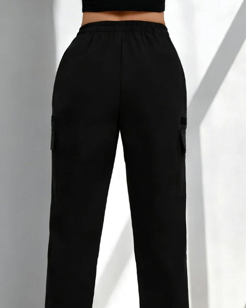 Pants Cordon Détendu Casual Cargo