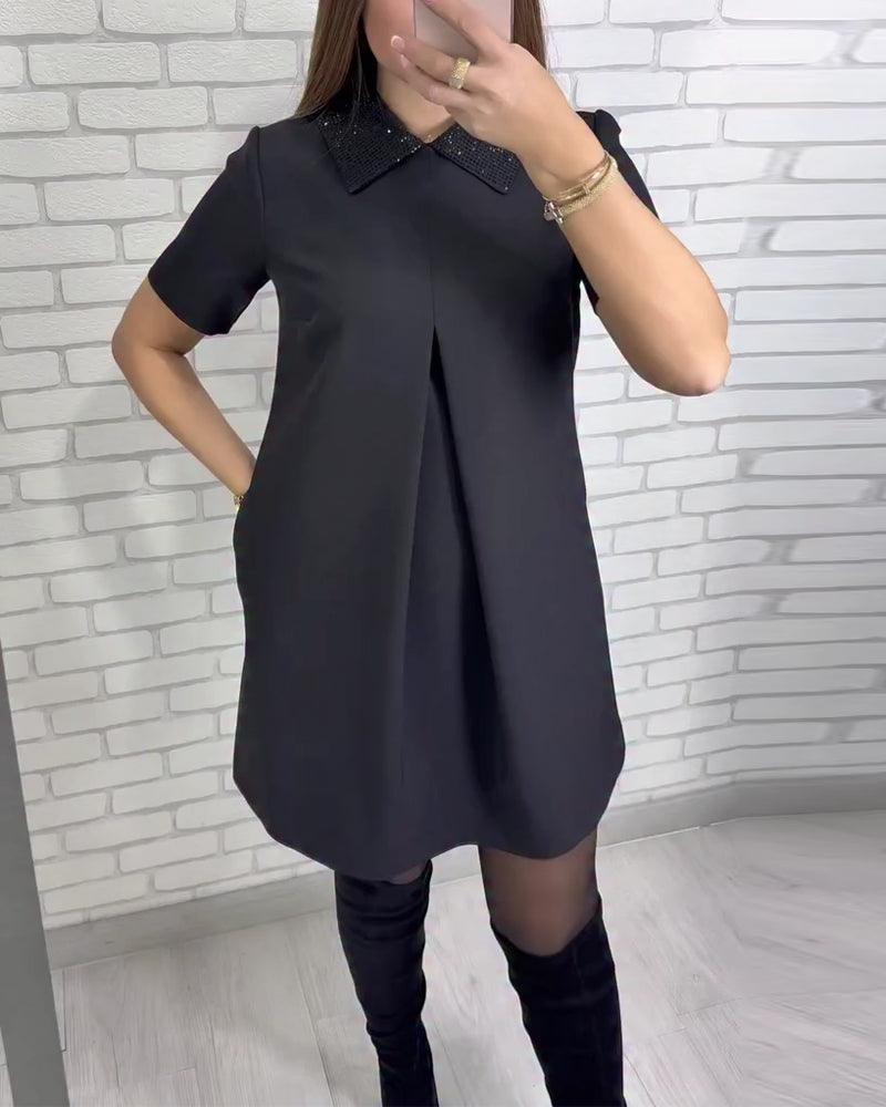 Robe Tendance À Col Peter Pan