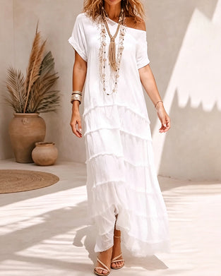 Robe Une Épaule Uni