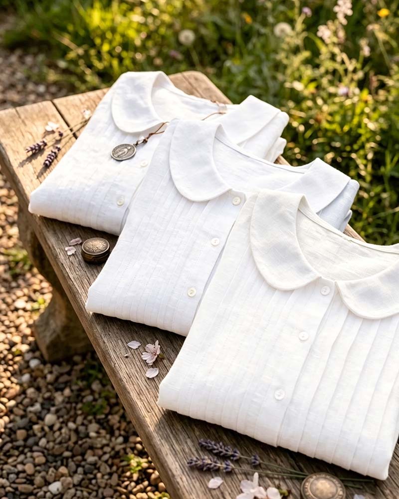 Robe Plissée Manches Trois-Quarts