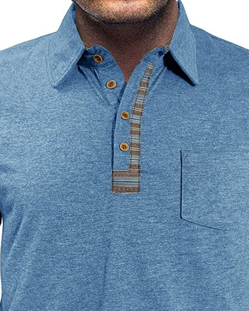 Blouse Homme Bouton Revers Polo
