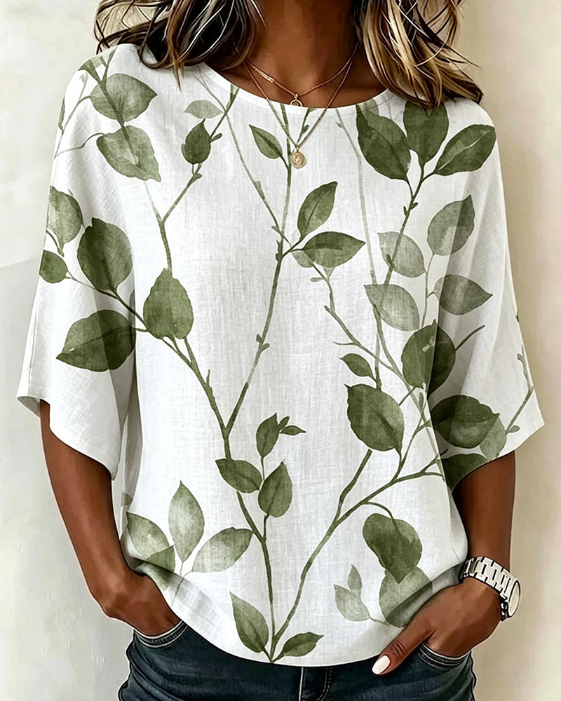 Blouse Lâche Lavage À L'Encre