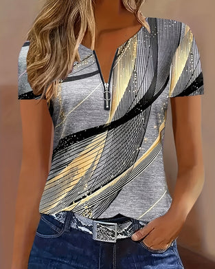 T-Shirt Fermeture Éclair Impression Numérique