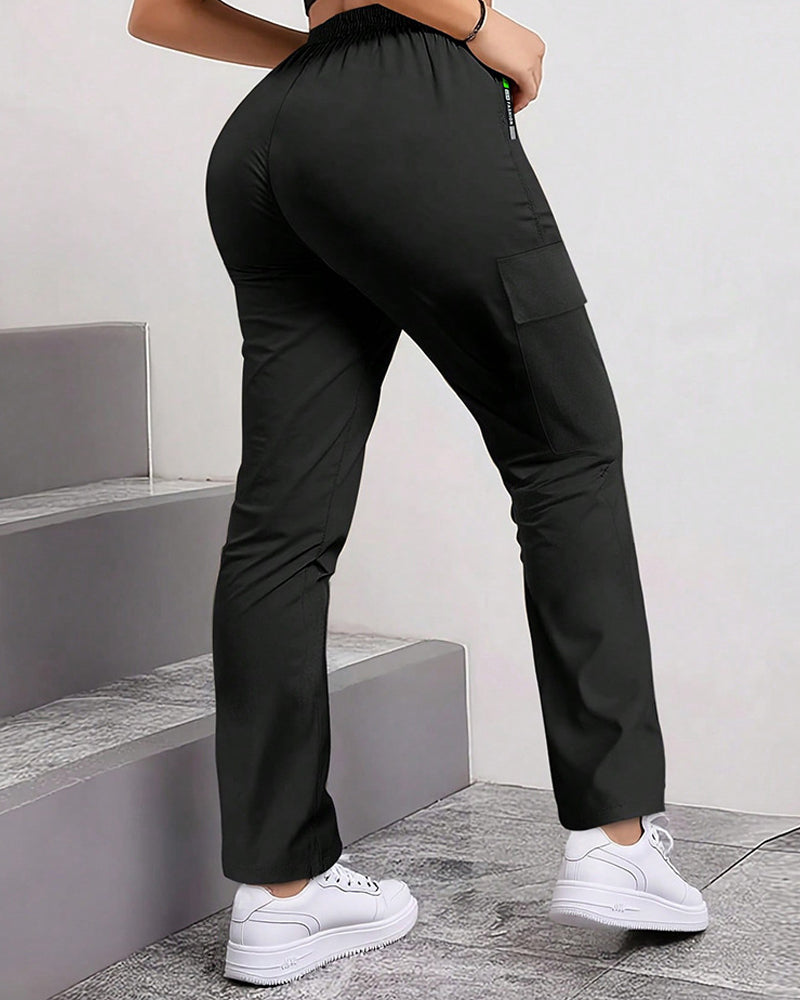 Pantalon De Travail Ample Grande Poche Décontracté