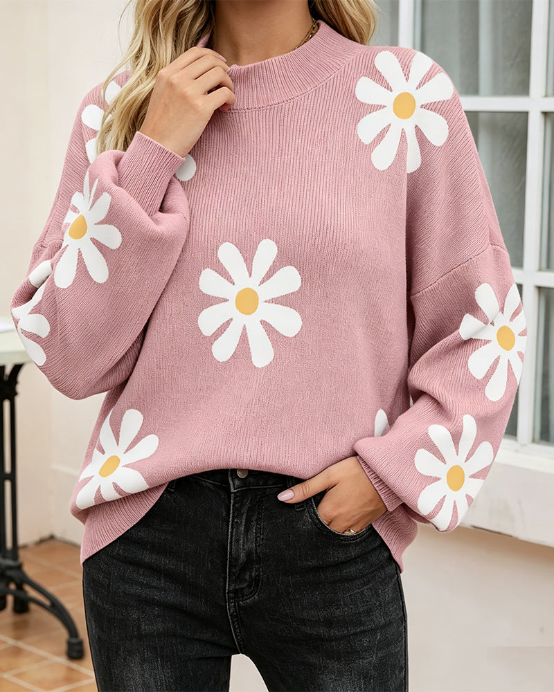 Pull Imprimé À Manches Longues