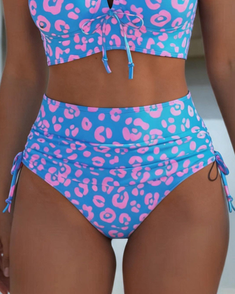 Bikini À Lacets, Motif Léopard