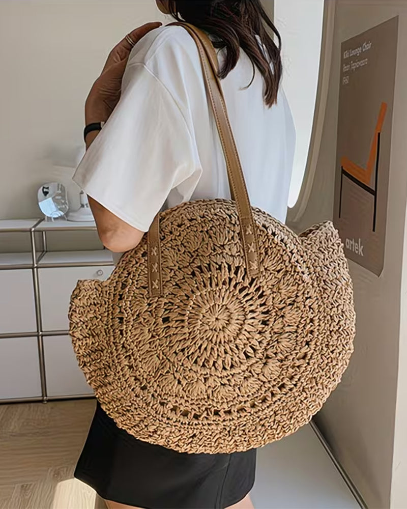 Sac Paille Tressée À La Main