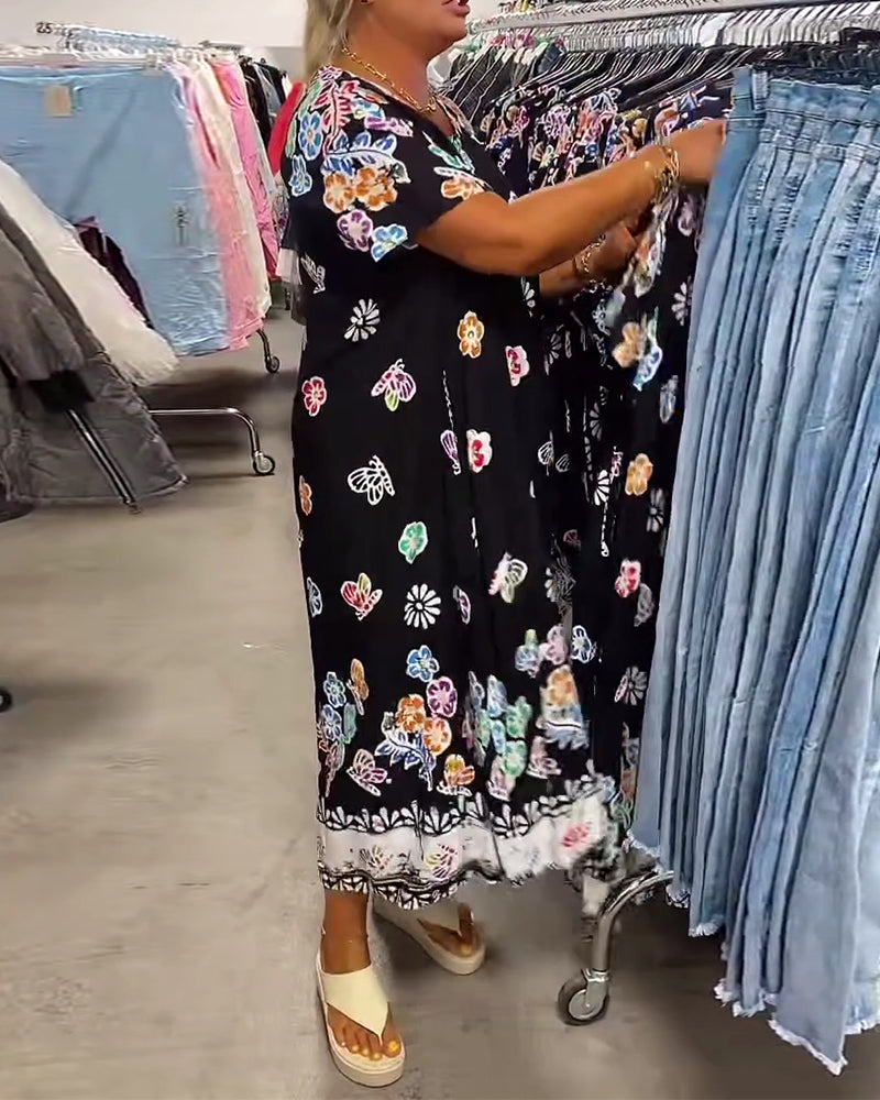 Robe Imprimée Ample Oversize
