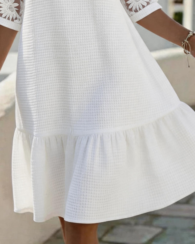 Robe Daisy Patchwork Gaufre