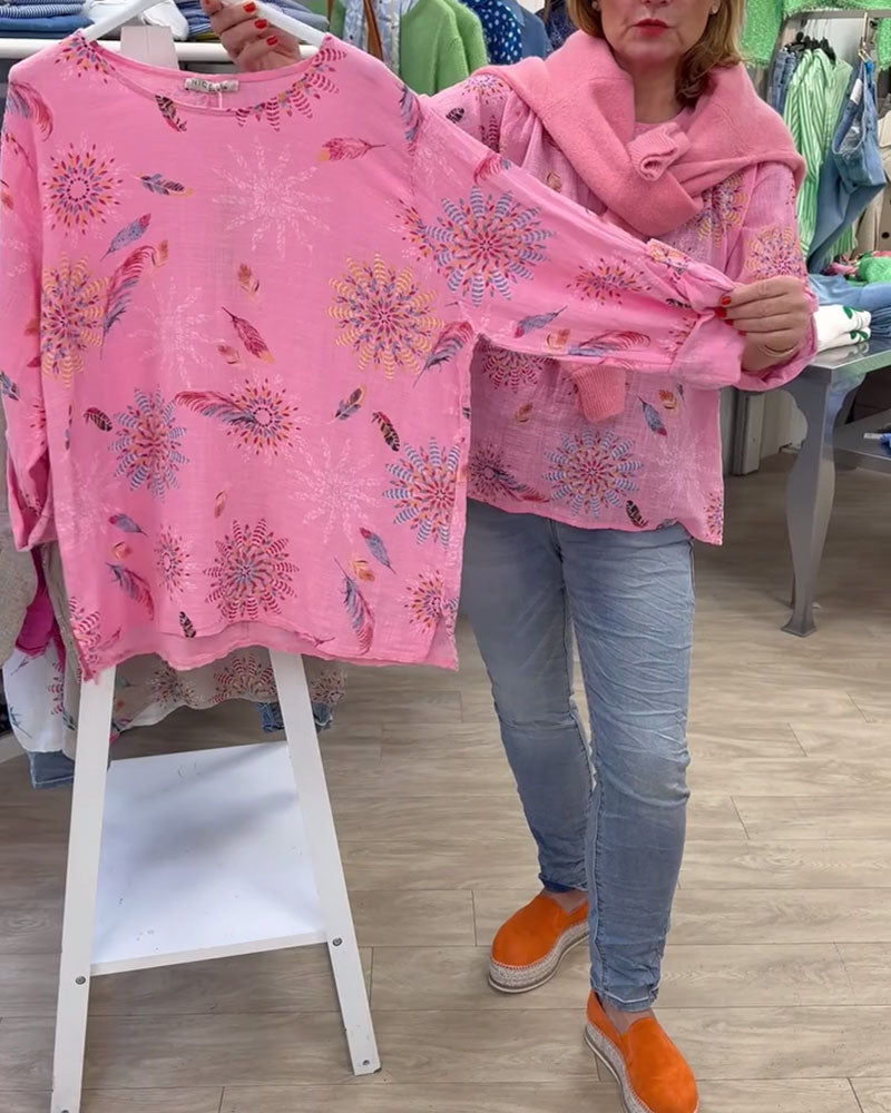 T-Shirt Manches Longues Imprimé