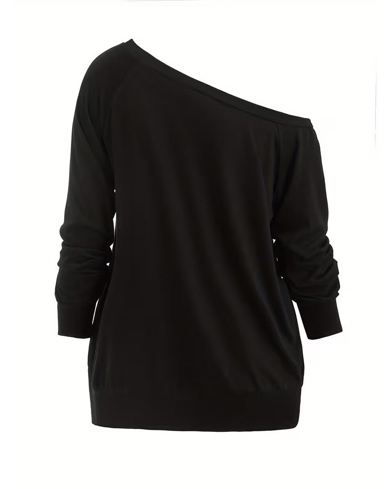Blouse Élégante Une Épaule Attacher
