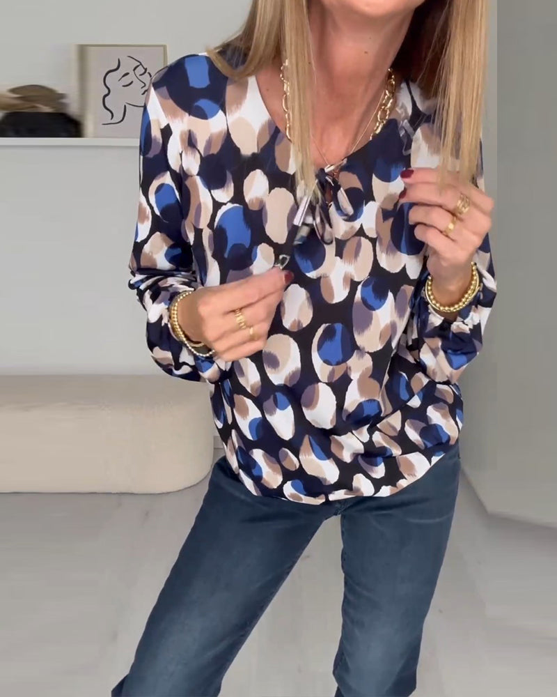 Blouse élégante à bretelles imprimée