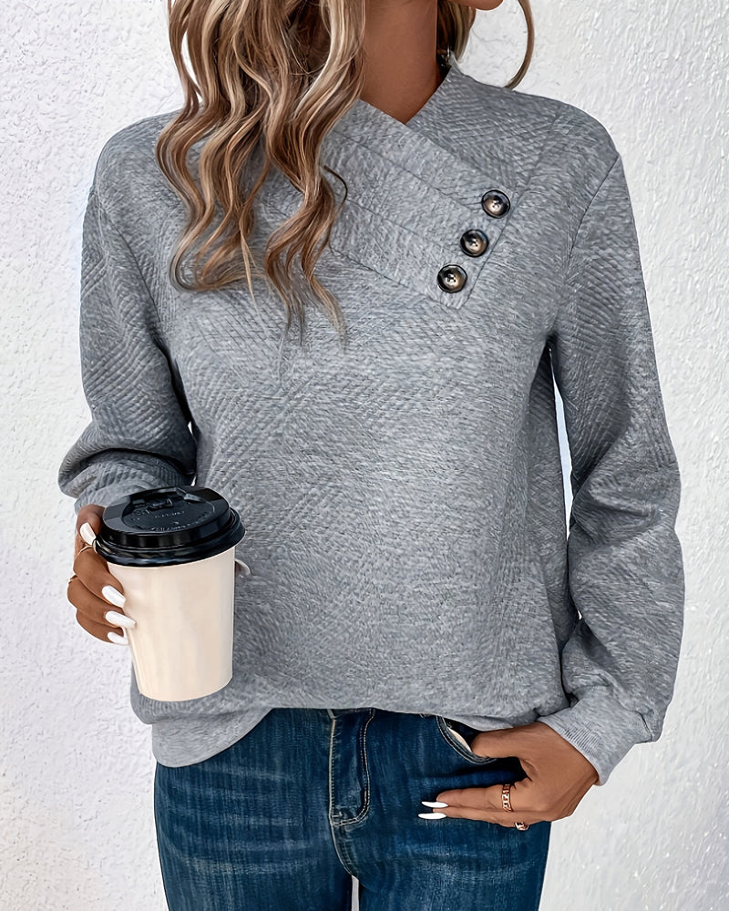 Sweat Asymétrique À Motif Écossais Et Manches Longues