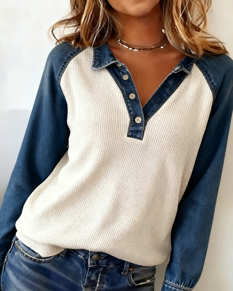 Haut Tendance À Revers Contrasté