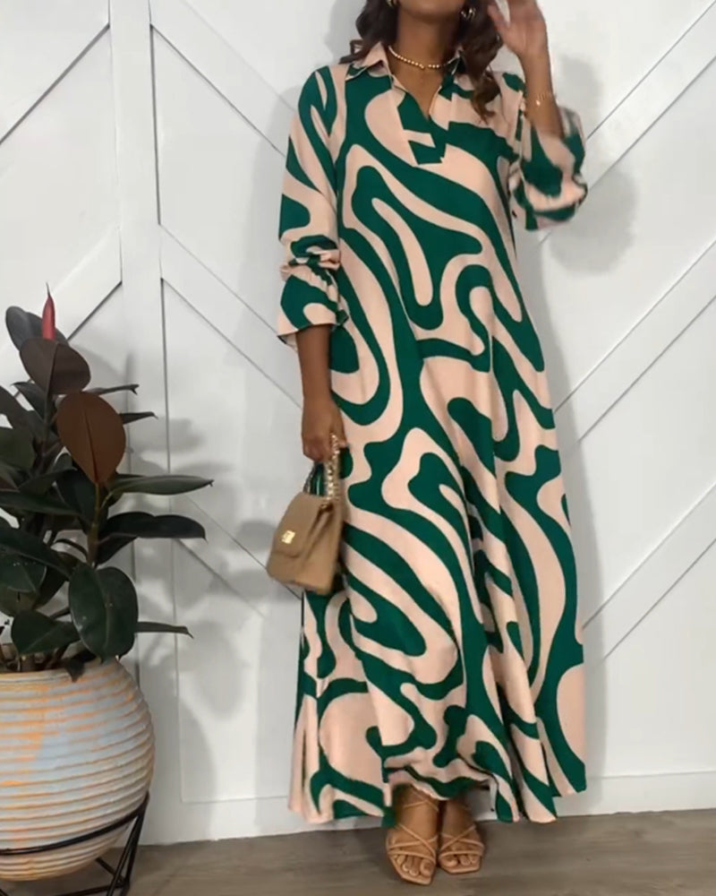 Robe avec élégance et manches longues