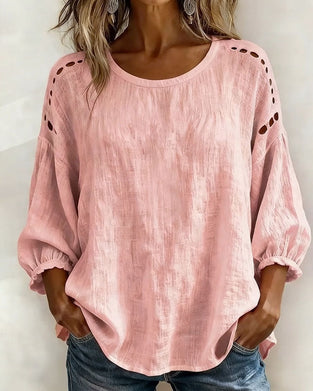 Chemisier Évidé Coton Et Lin