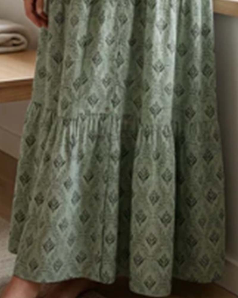 Robe Vintage Col En V Fleurie