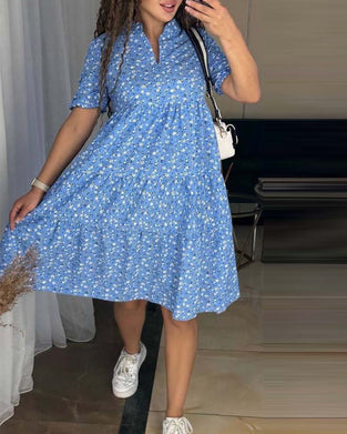 Robe décontractée ample à fleurs