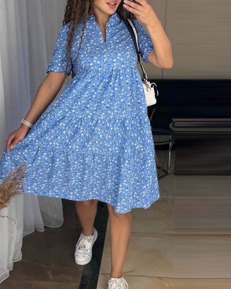 Robe décontractée ample à fleurs