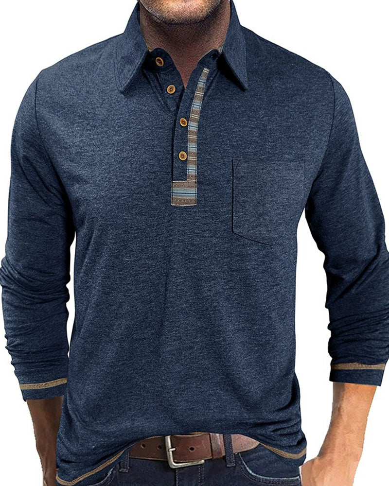 Blouse Homme Bouton Revers Polo