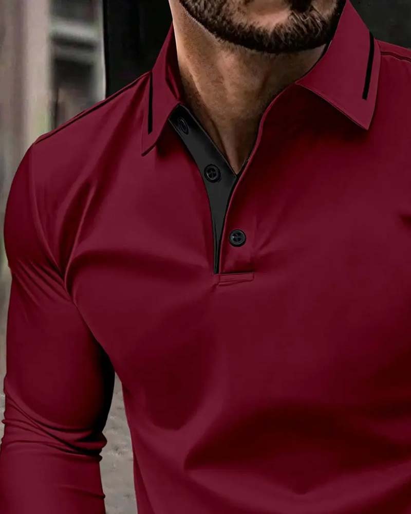 T-Shirt Col En V Côtelé Unie Homme