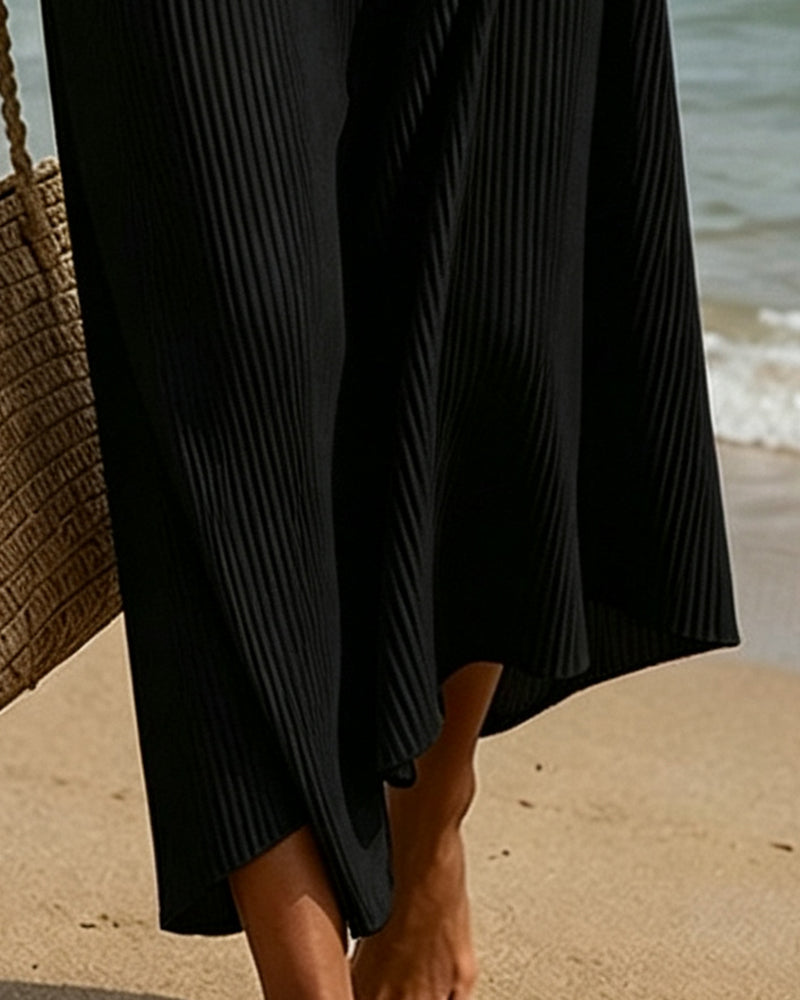 Robe Col En V Volant Léopard Patchwork