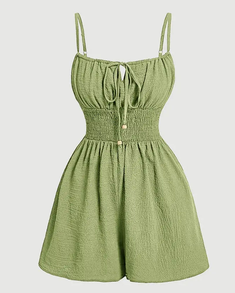 Combinaison Décontractée Plissée Camisole