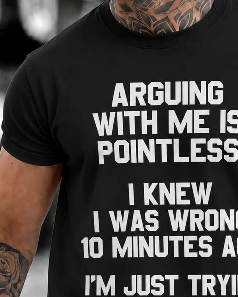 T-Shirt Homme Col Rond Lettre