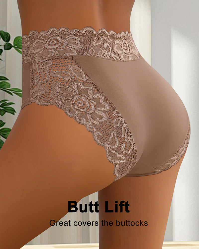 Culotte Sexy Dentelle Taille Moyenne-4