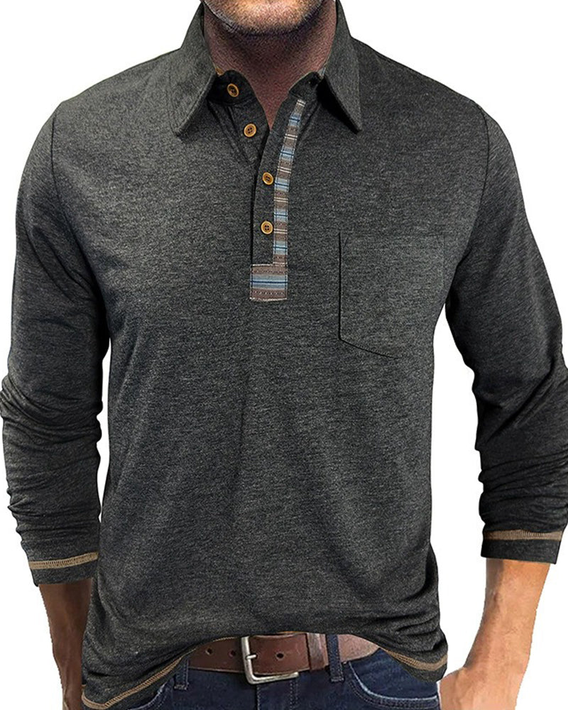 Blouse Homme Bouton Revers Polo