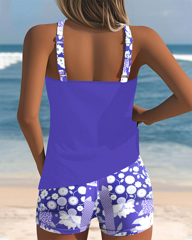 Maillot de Bain Débardeur Imprimé Boxer
